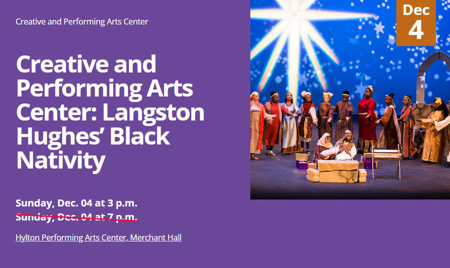 Creative and Performing Arts Center: Langston Hughes’ Black Nativity